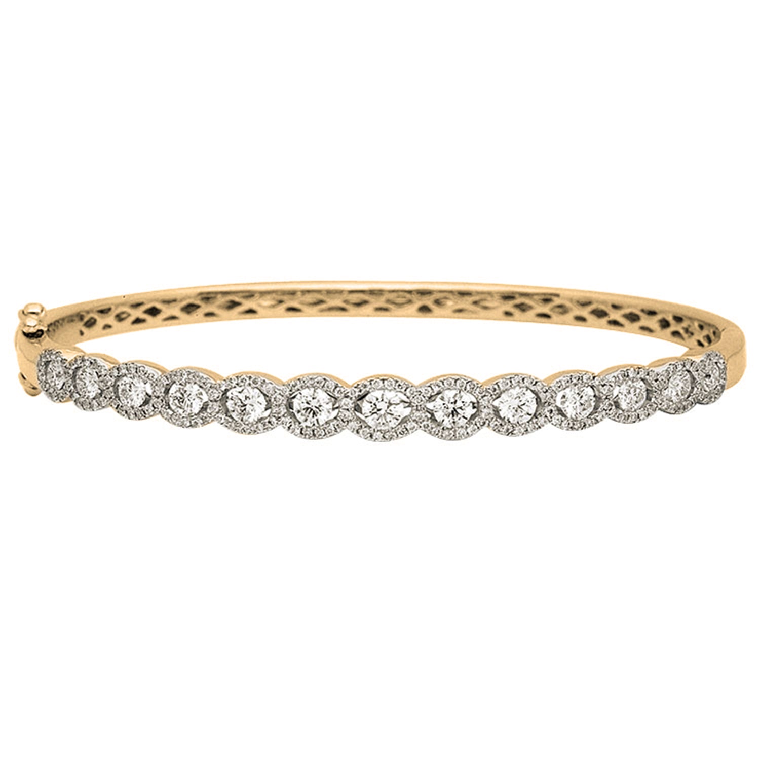 Bangle 18KY/10.9G 13RD-1.24CT 164RD-0.40CT