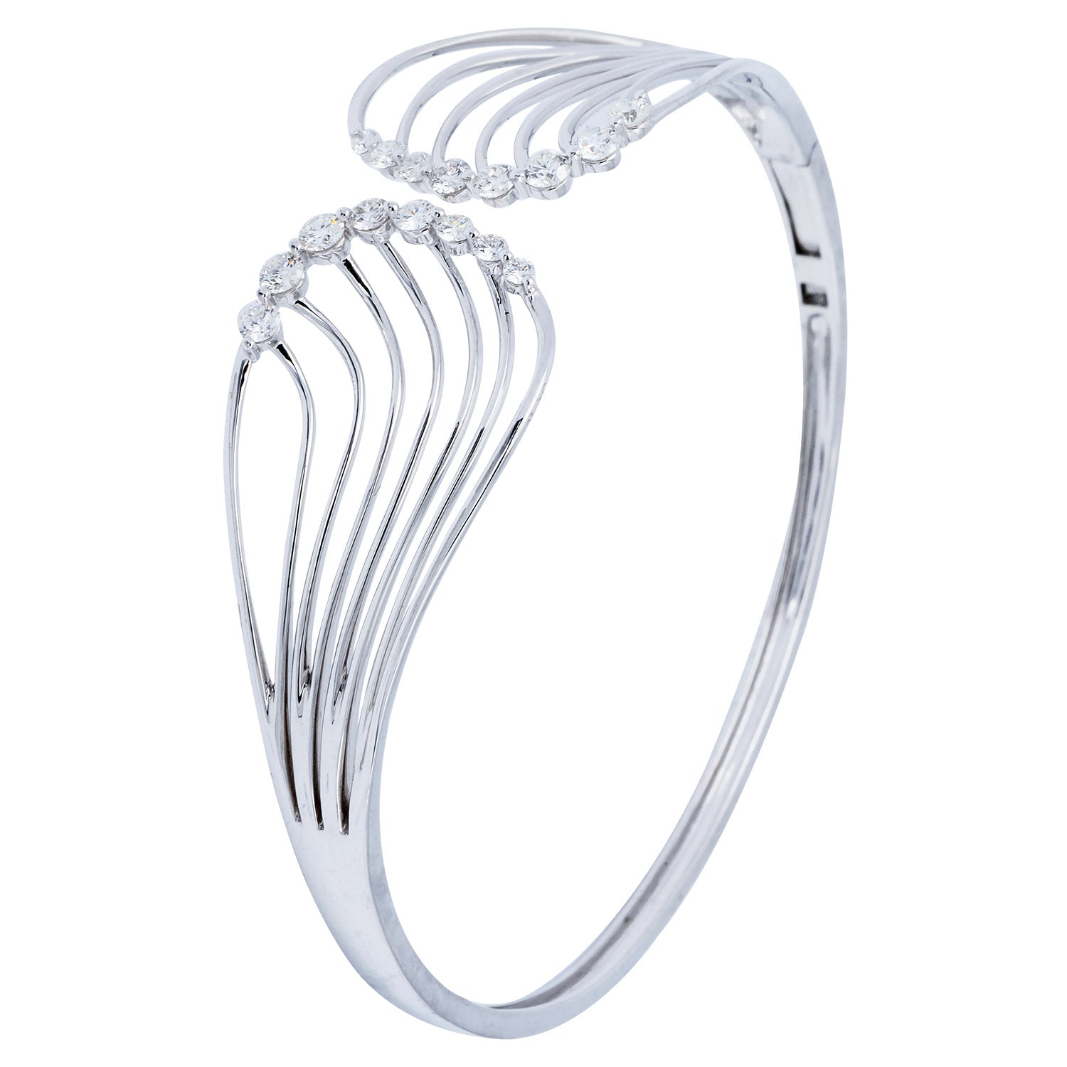 18KW Diamond Bangle