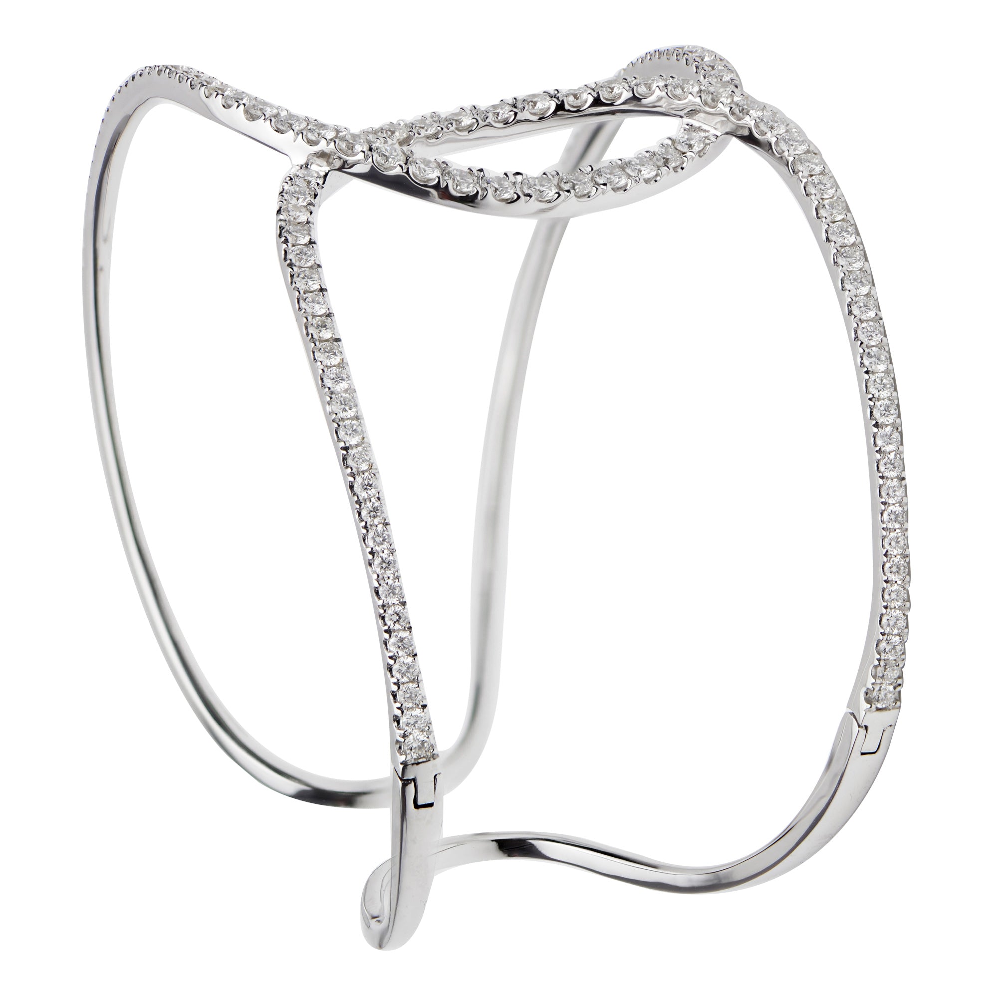 18KW Diamond Bangle