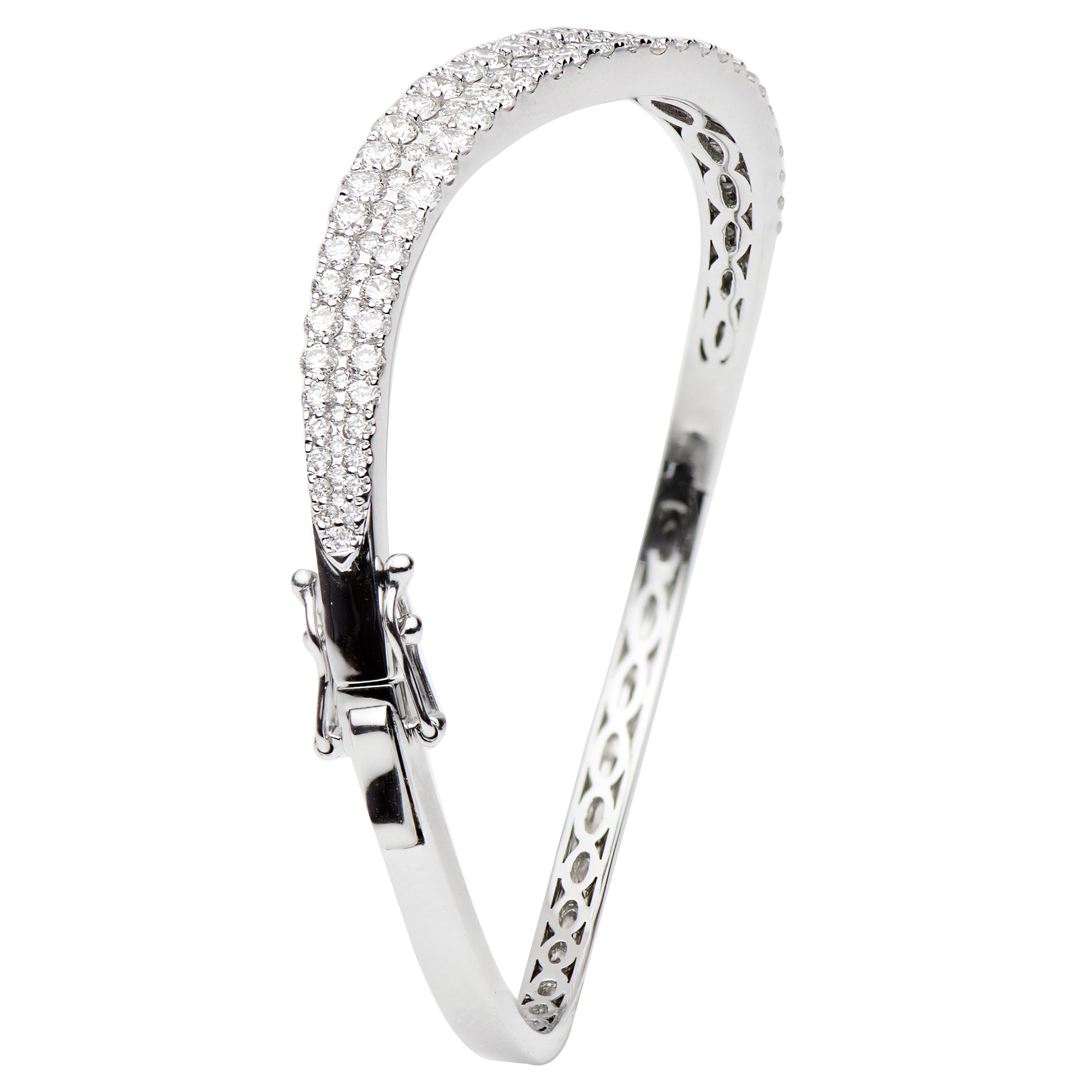 18KW Diamond Bangle