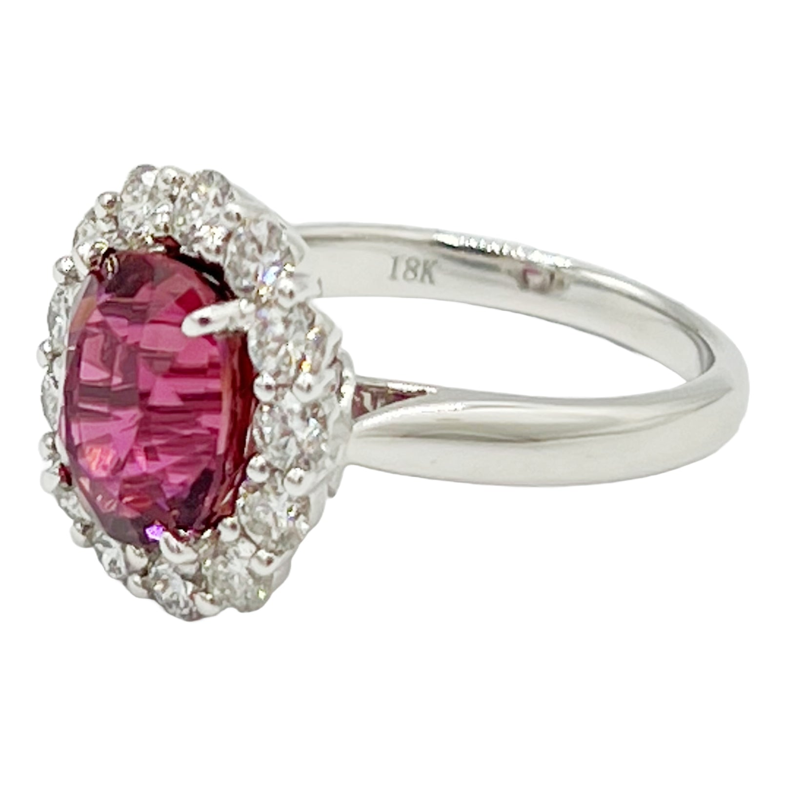 Ring 18KW/5.3G 1TOURM-3.31CT 13RD-1.01CT