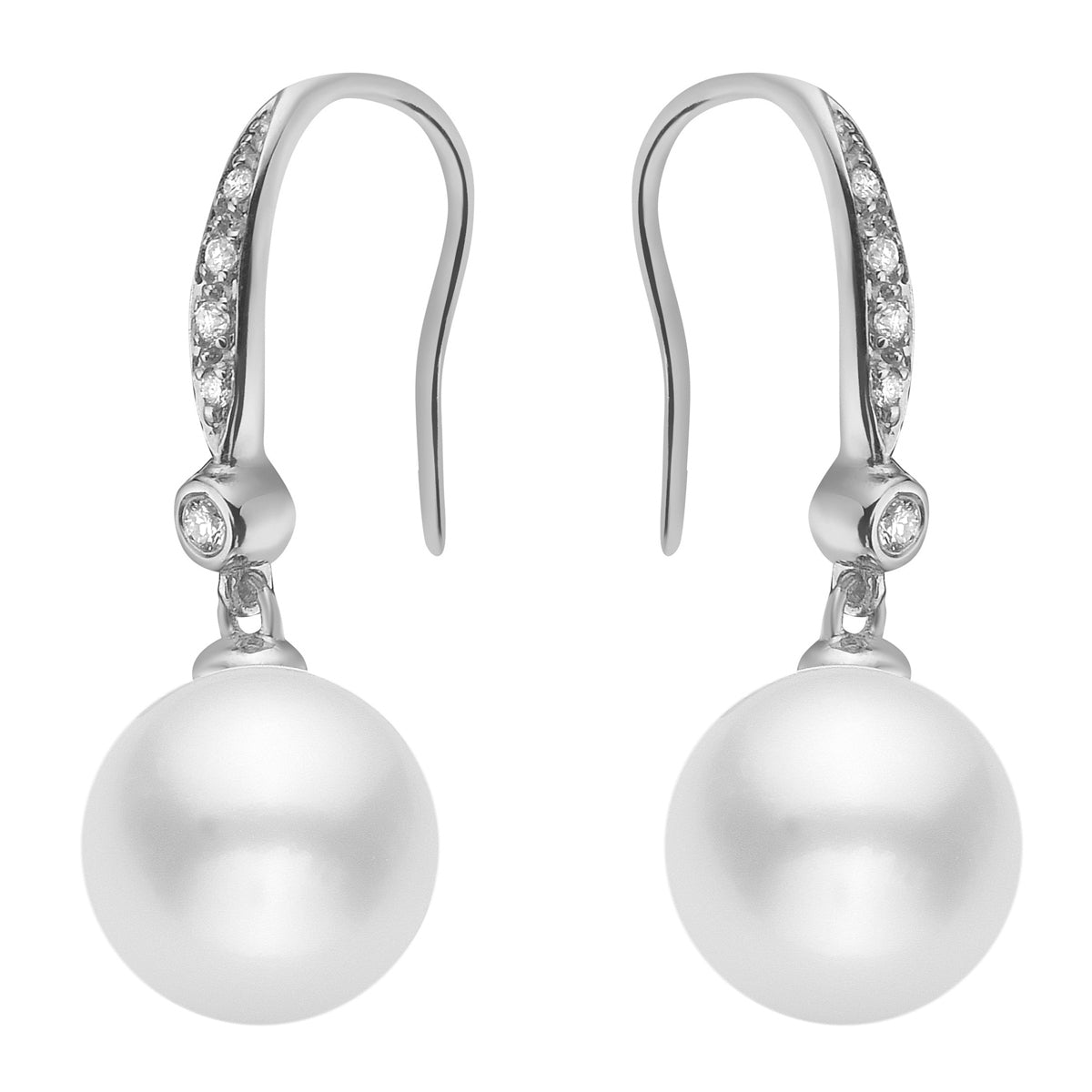 14KW Freshwater Pearl Earrings, 8-9mm