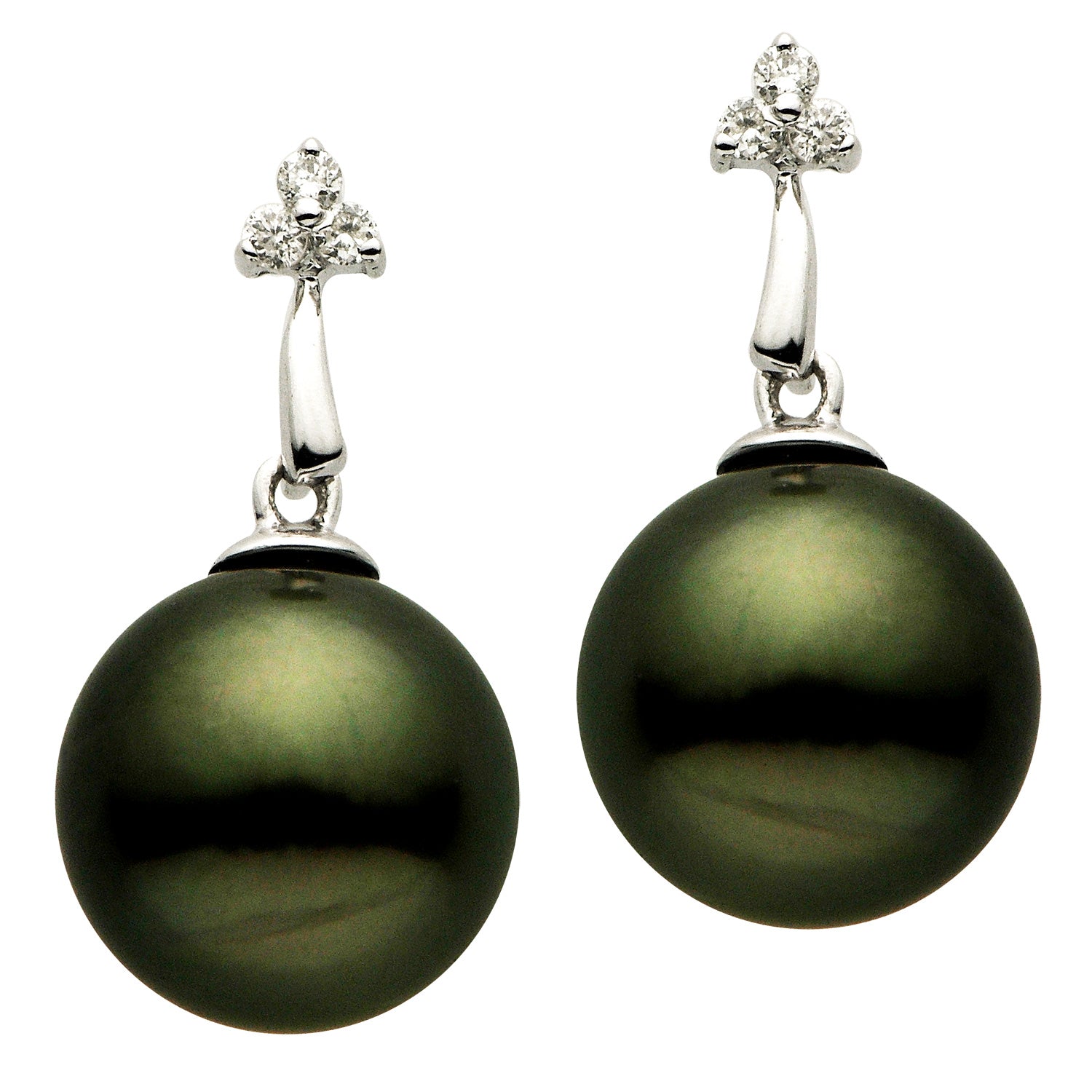 14KW Tahitian Pearl Earrings, 10-11mm