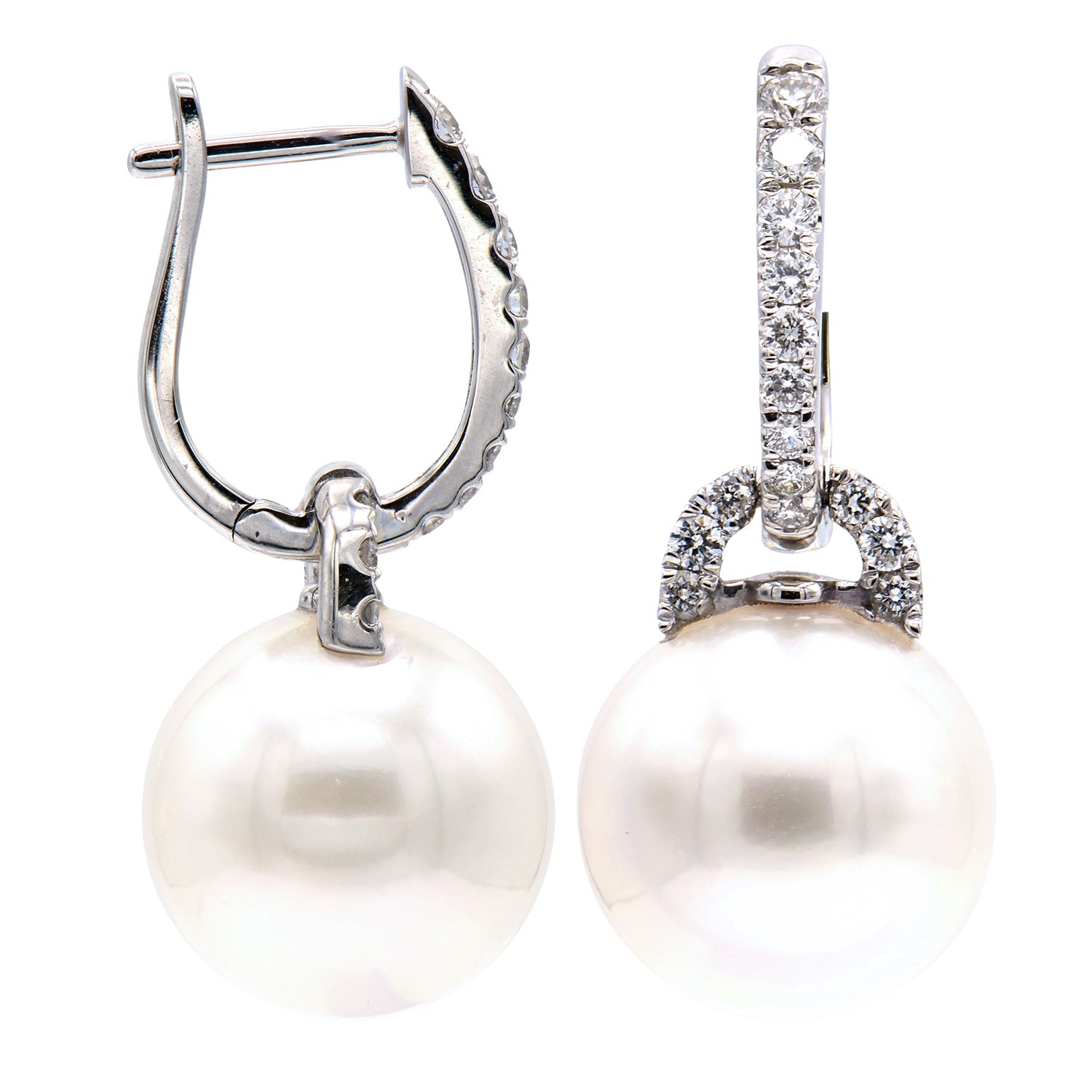 18KW/2.5G S.Sea Earring 30RD-0.44CT 12-13mm