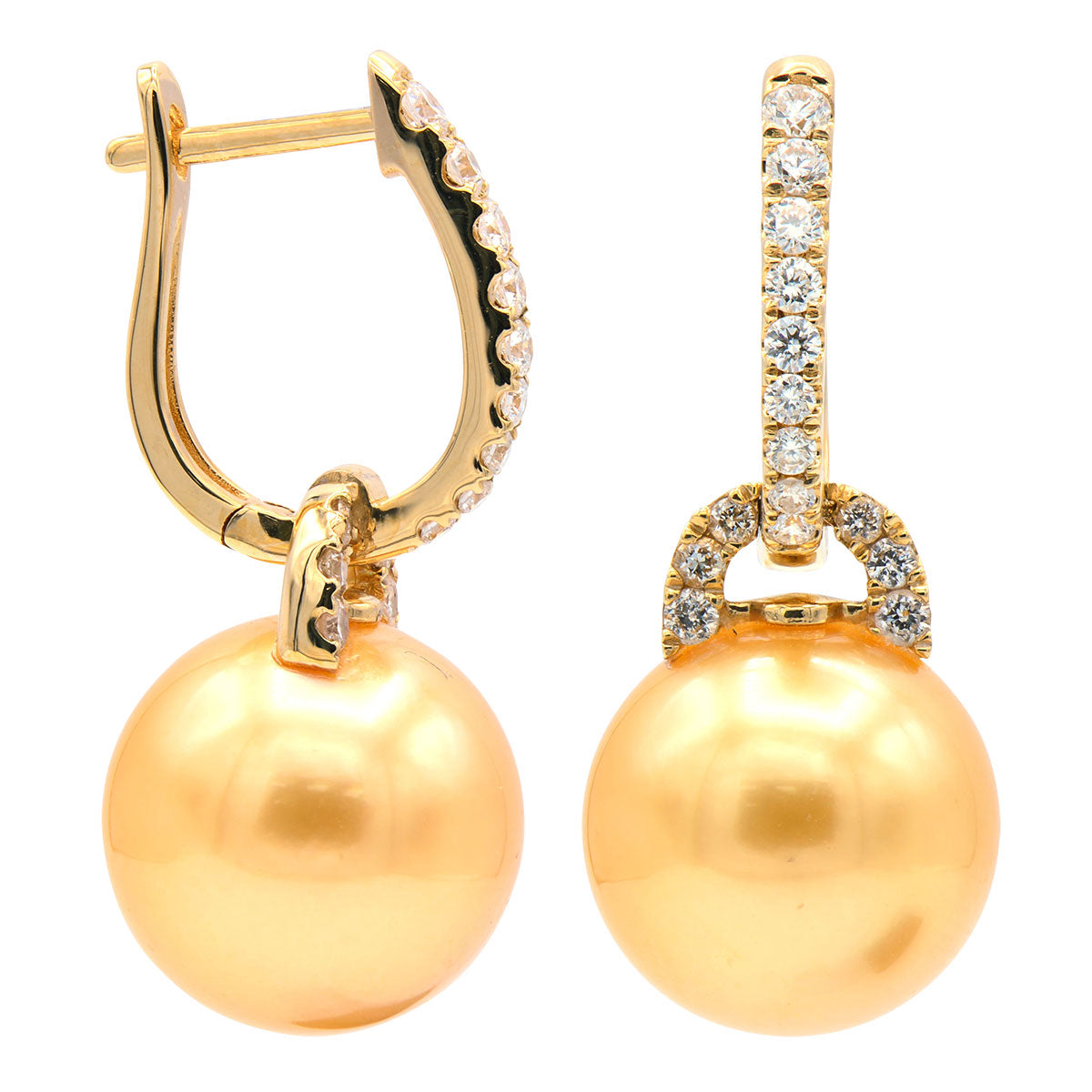 18KY/2.5G Golden Earring 30RD-0.44CT 12-13mm