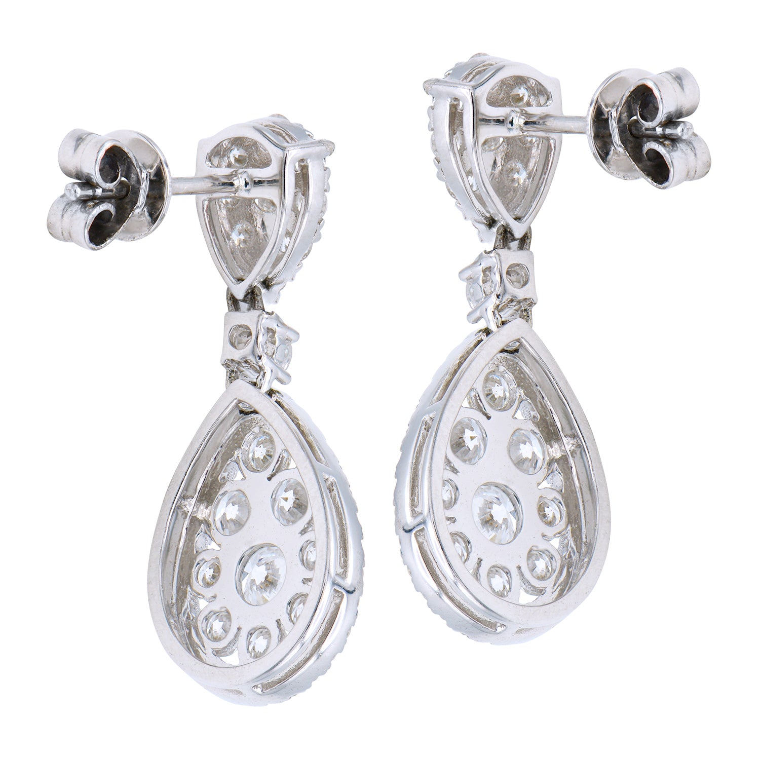 18KW Diamond Hanging Earrings