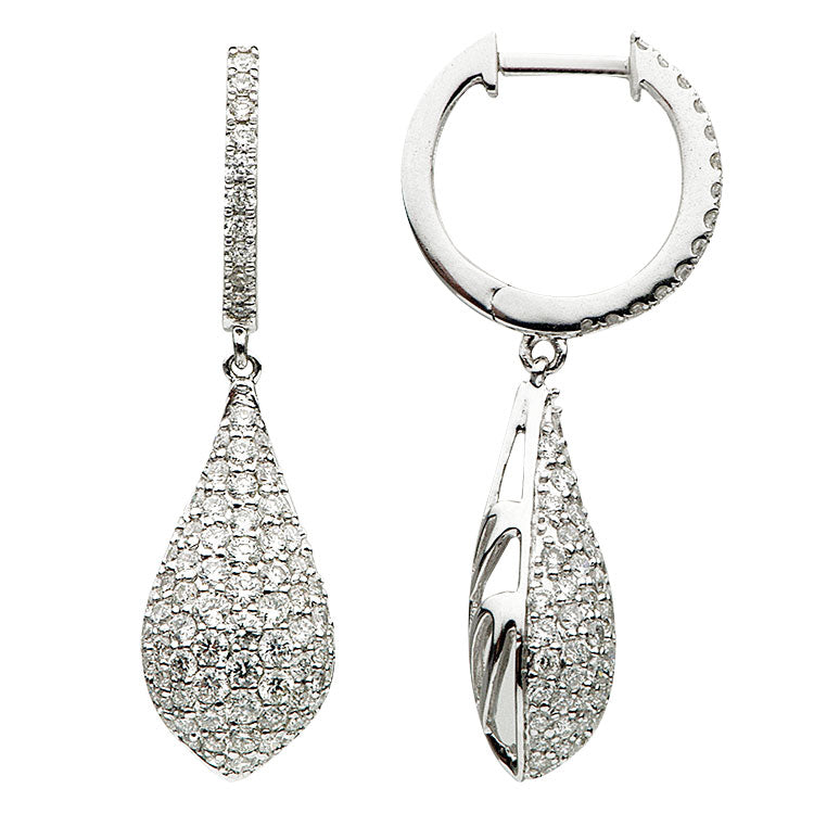 18KW Diamond Hanging Earrings