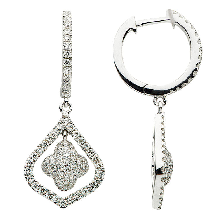 18KW Diamond Hanging Earrings