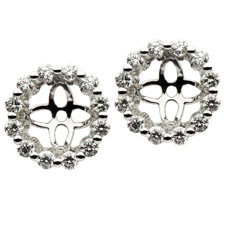 Earrings 14KW/0.6G 18RD-0.32CT