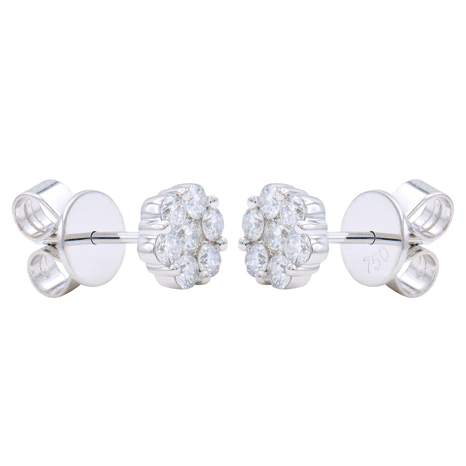 18KW Diamond Stud Earrings