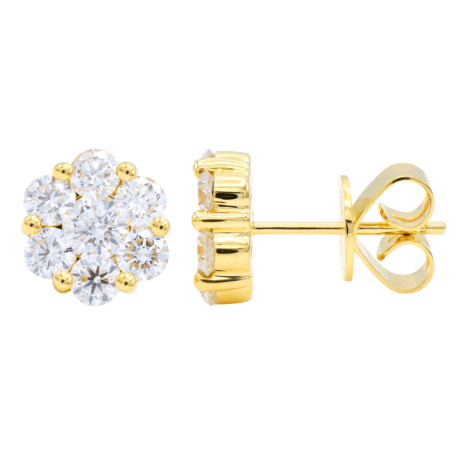 14K Yellow Gold Naomi Stud Earrings - Small