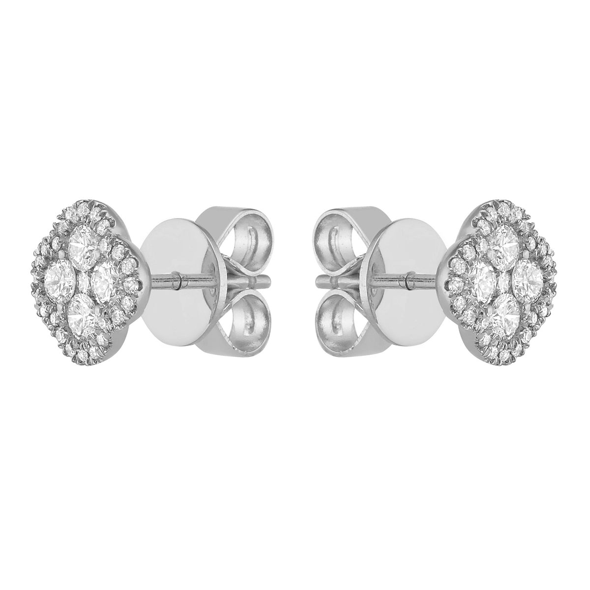 18KW Diamond Stud Earrings