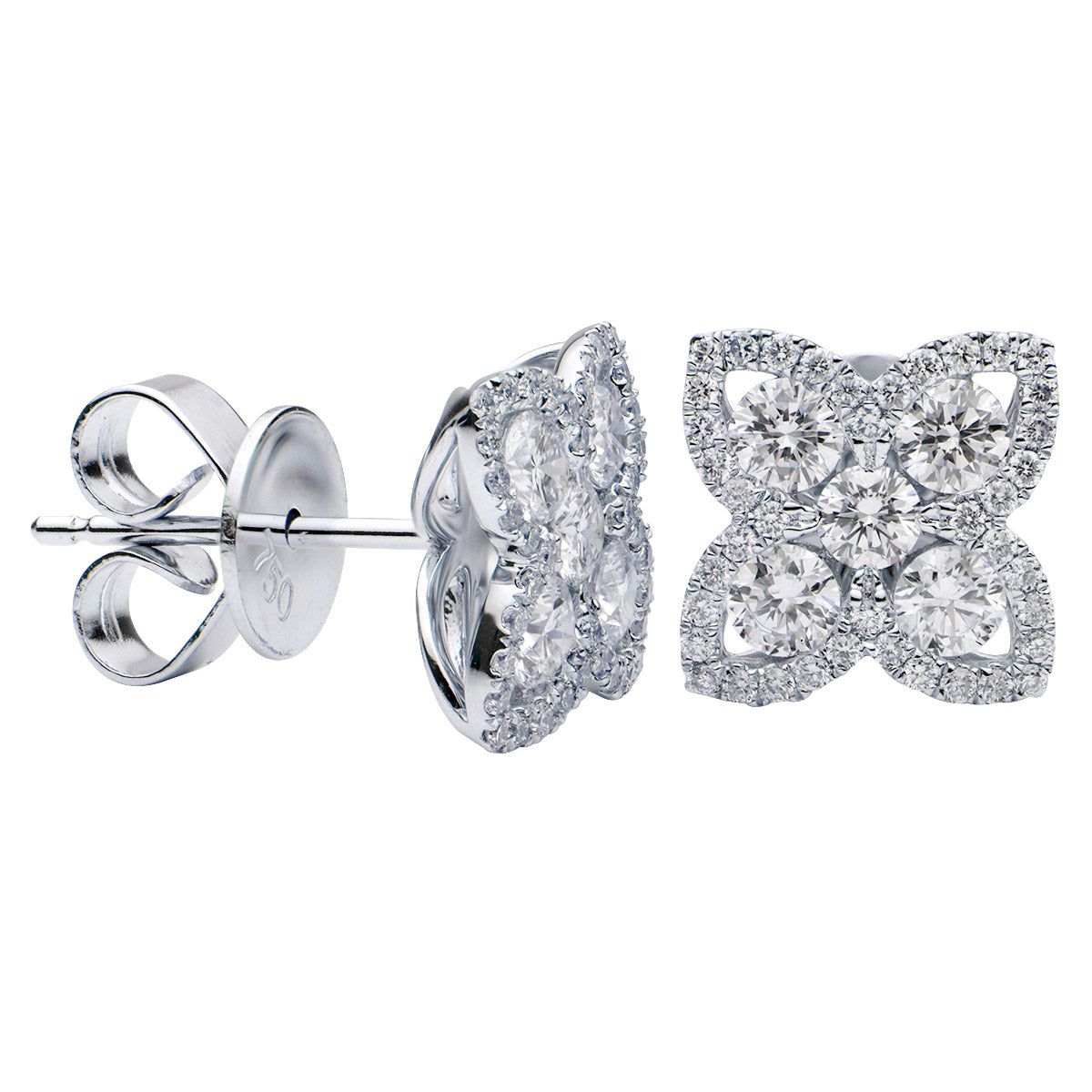 18KW Diamond Stud Earrings