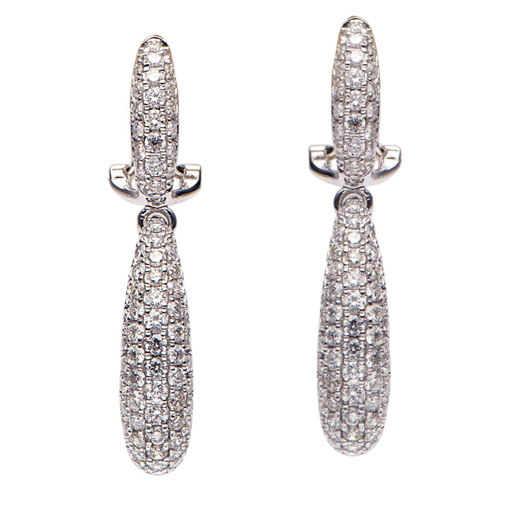 18KW Diamond Hanging Earrings