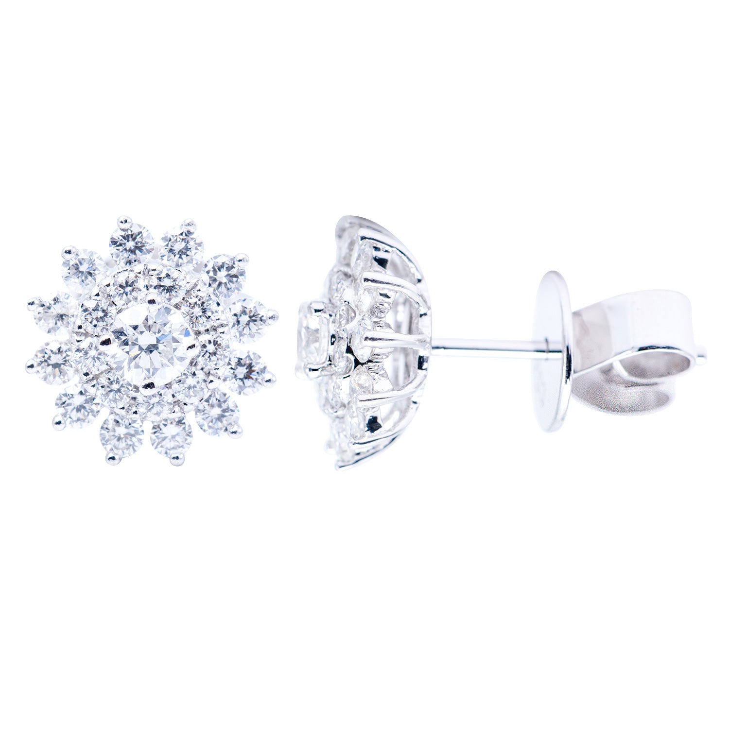 18KW Diamond Stud Earrings