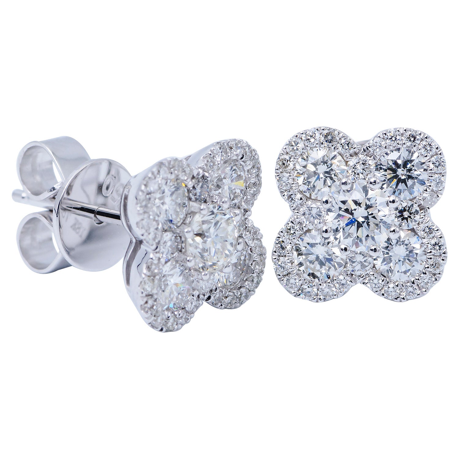 18KW Diamond Stud Earrings