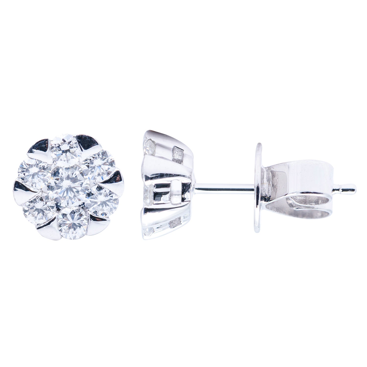 18KW Diamond Stud Earrings