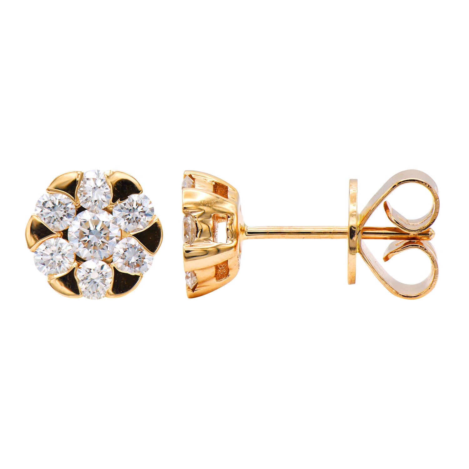 18KR Diamond Stud Earrings