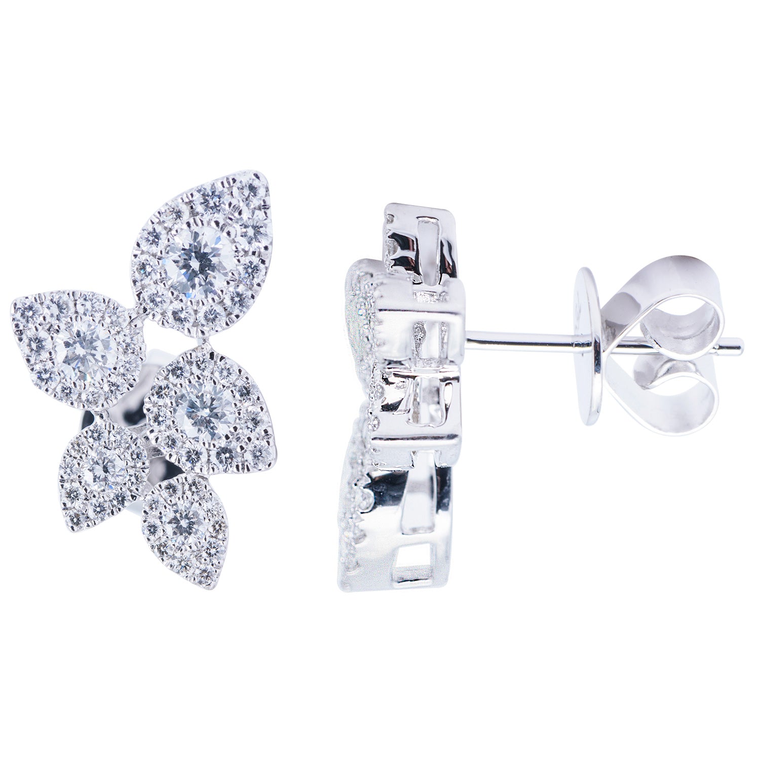 18KW Diamond Stud Earrings