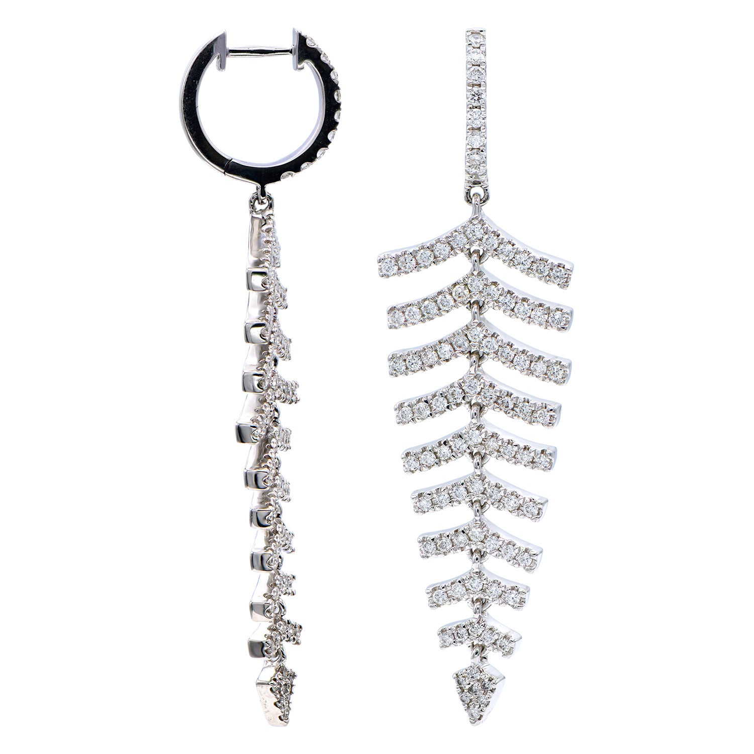 18KW Diamond Hanging Earrings