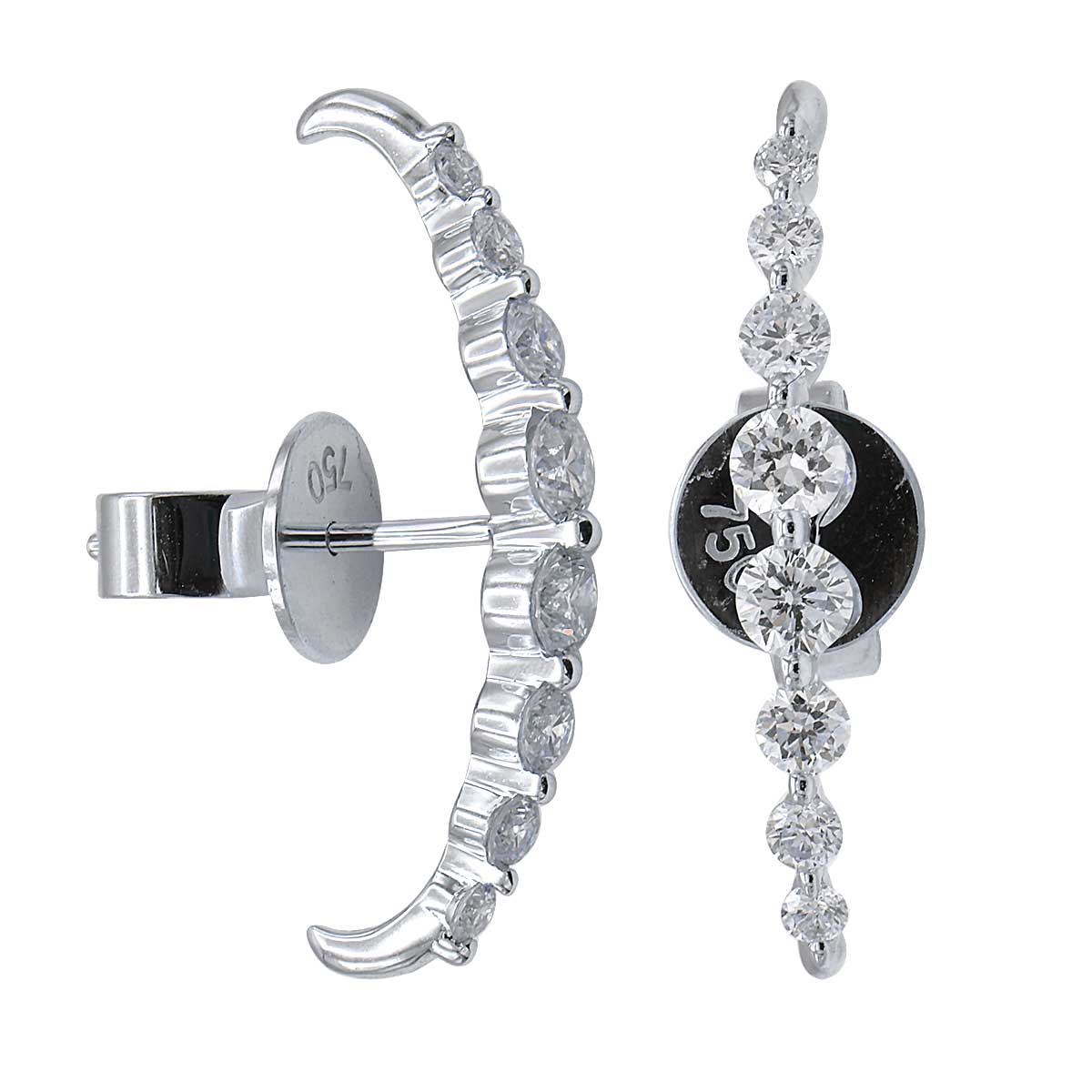 18KW Diamond Stud Earrings