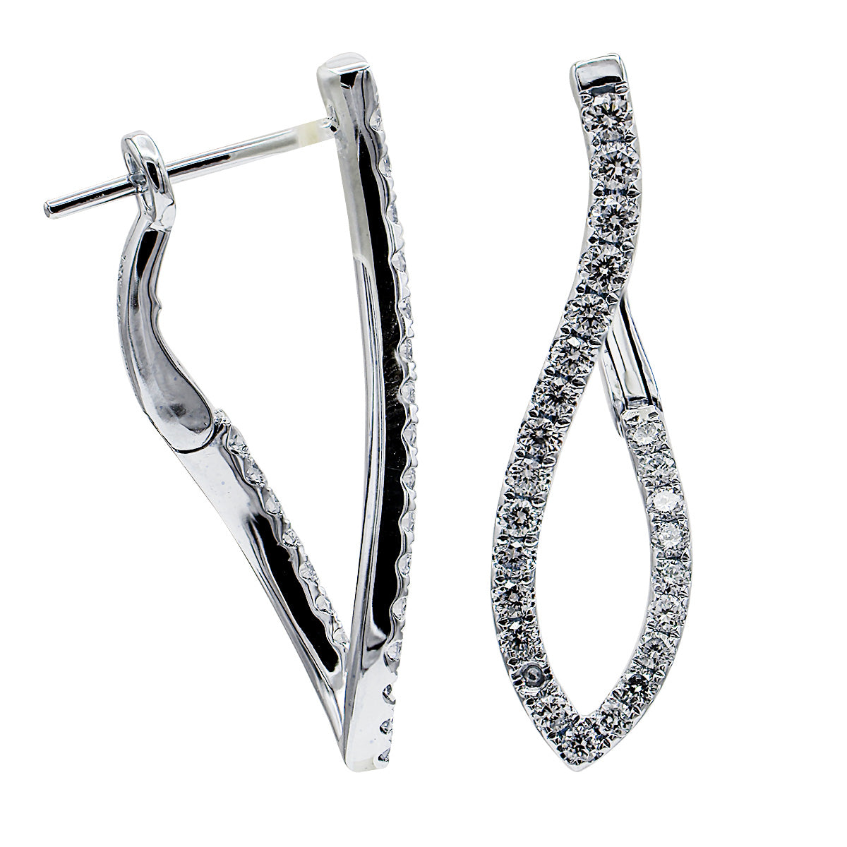 Earring 14KW/2.8G 50RD-0.64CT