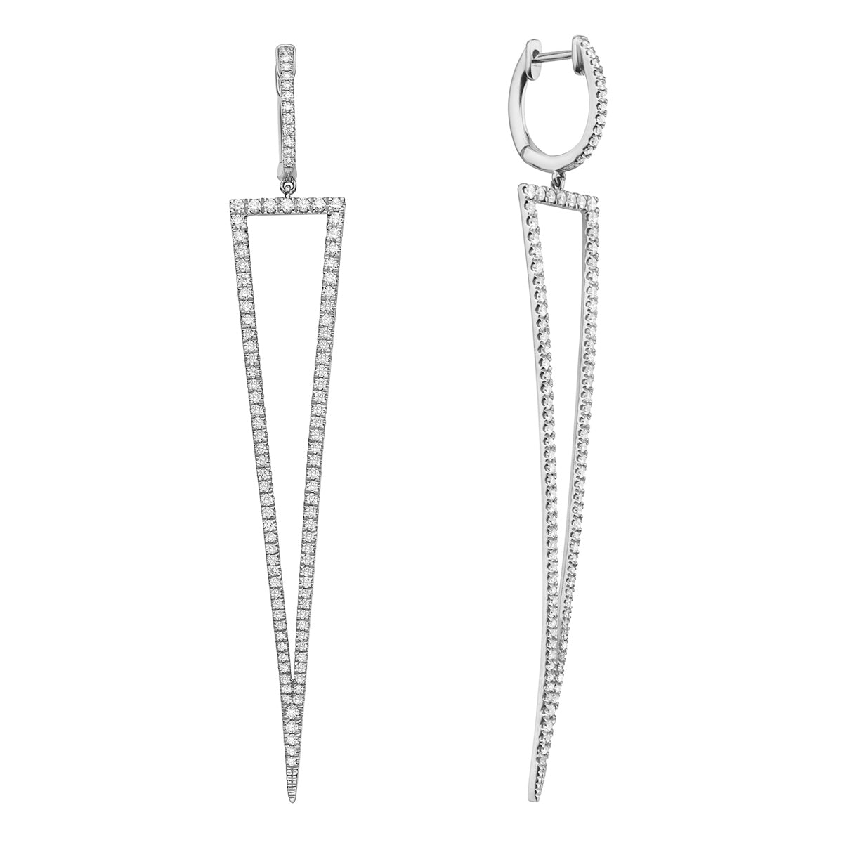 18KW Diamond Hanging Earrings