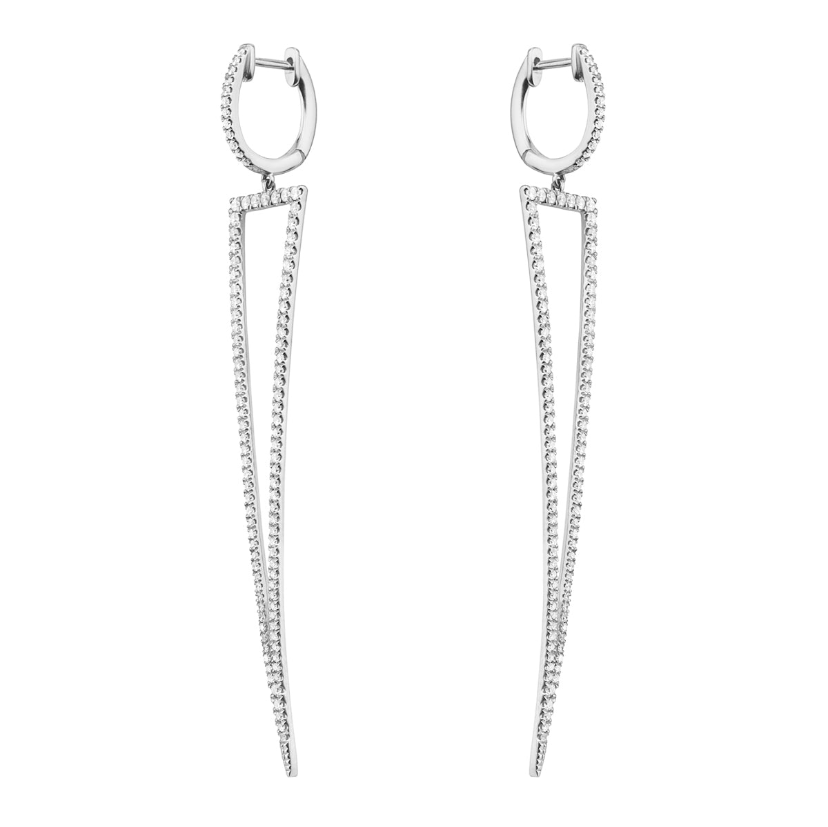 18KW Diamond Hanging Earrings