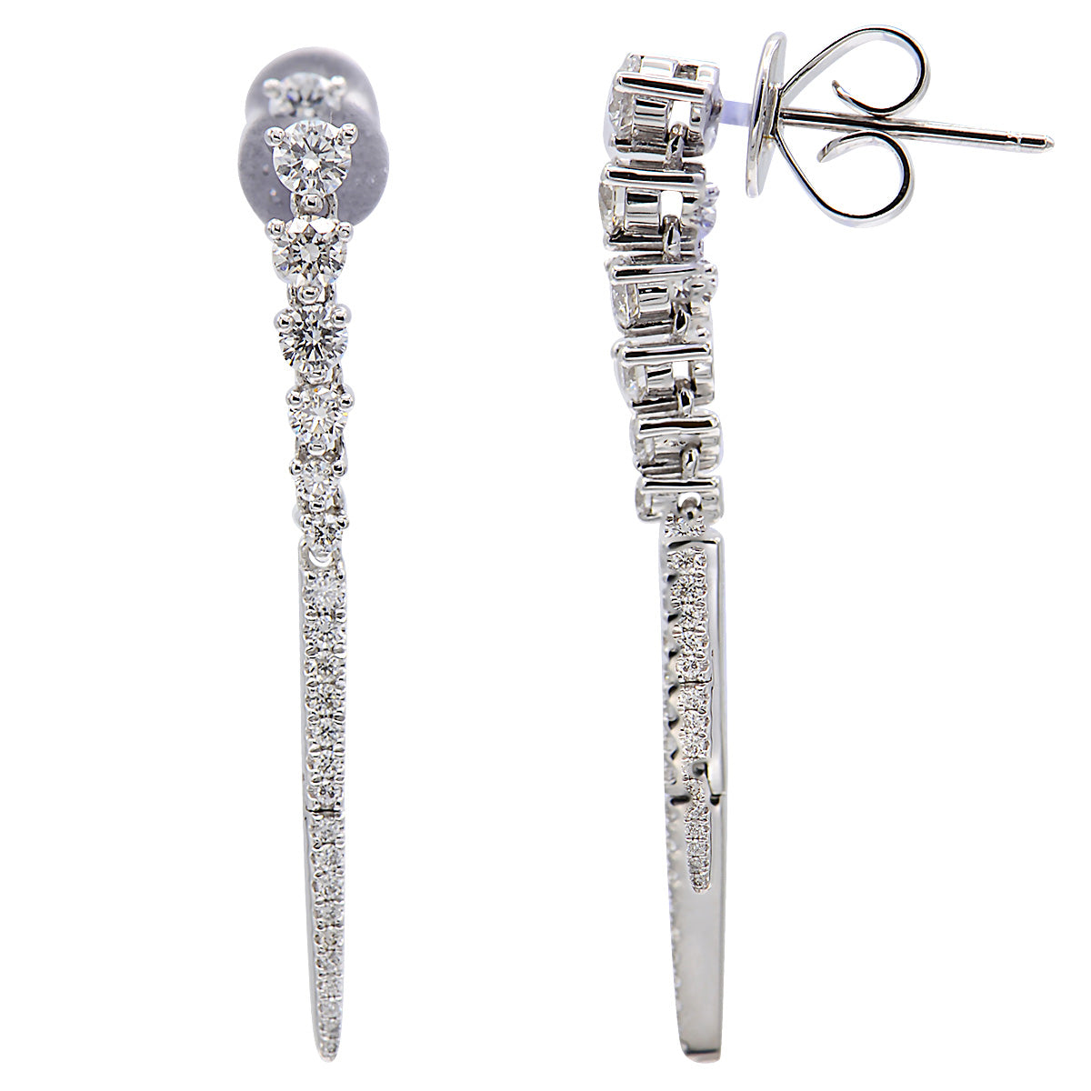 18KW Diamond Hanging Earrings