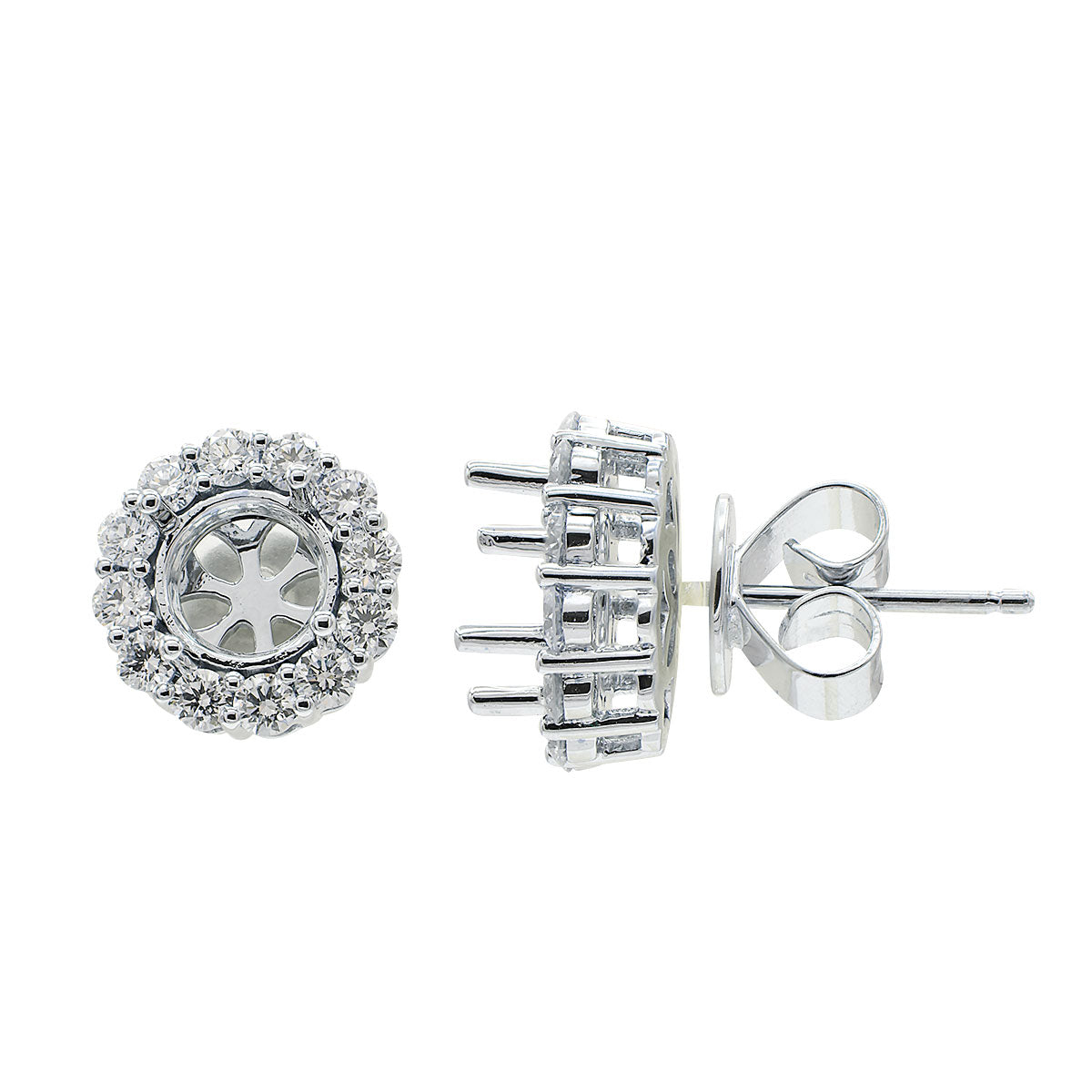 18KW Diamond Stud Earrings