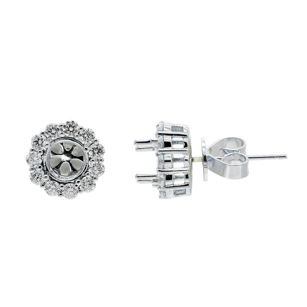 18KW Diamond Stud Earrings