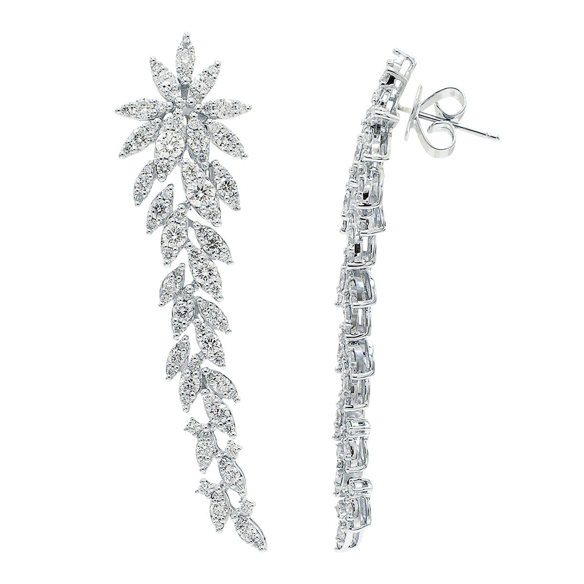 18KW Diamond Hanging Earrings