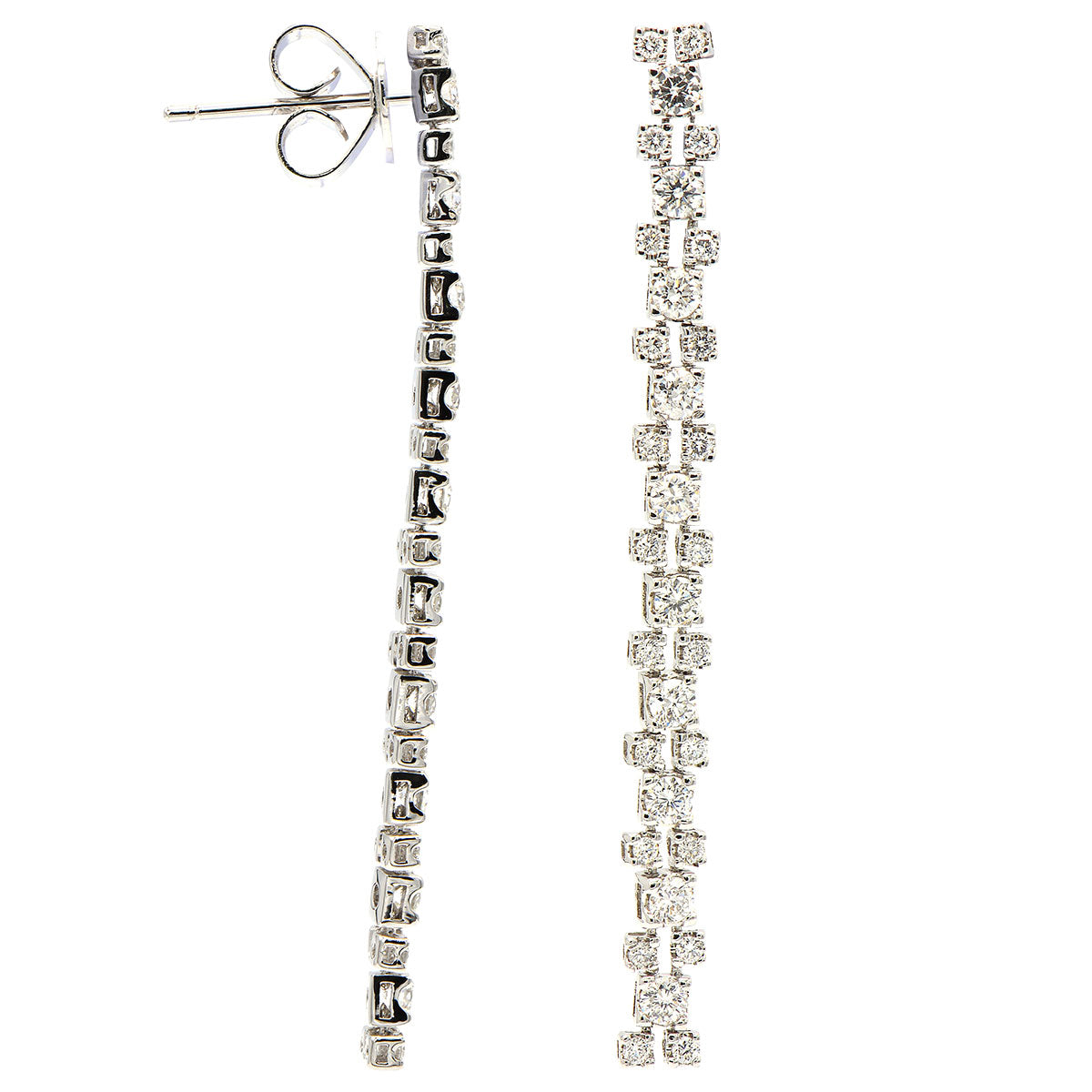 18KW Diamond Hanging Earrings