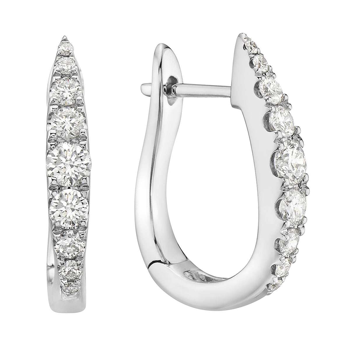 18KW Diamond Hanging Earrings