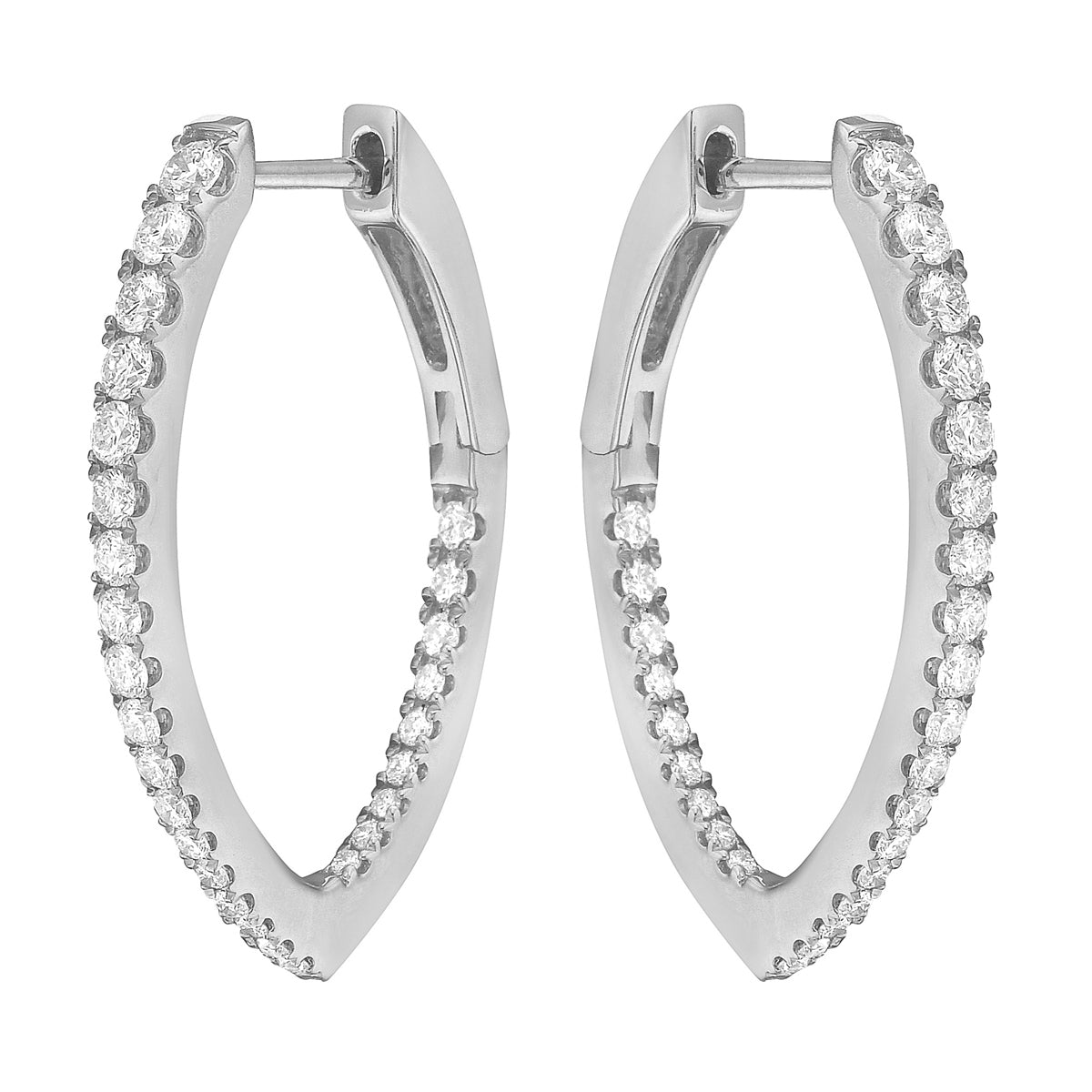 Earrings 18KW/4.6G 54RD-0.72CT