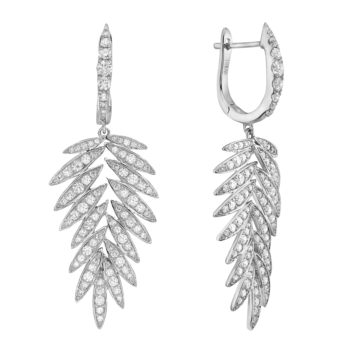 Earrings 18KW/6.5G 178RD-1.52CT