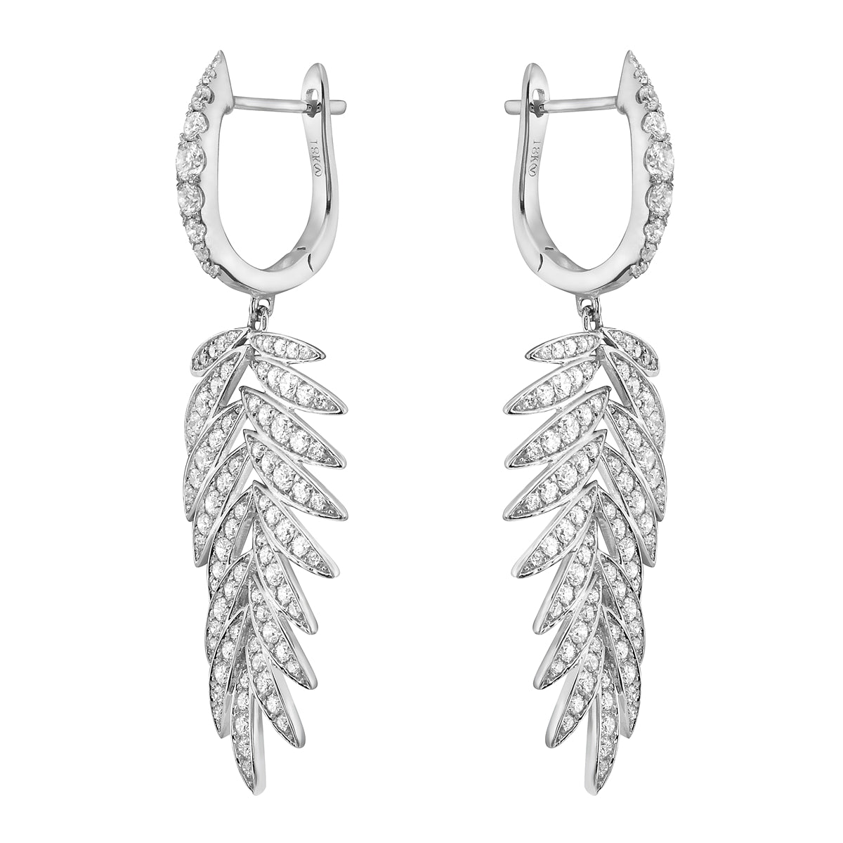 Earrings 18KW/6.5G 178RD-1.52CT