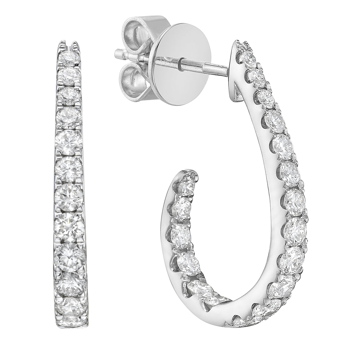 Earrings 18KW/2.0G 36RD-0.81CT