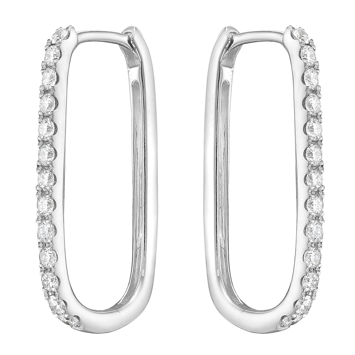 Earrings 18KW/2.7G 26RD-0.45CT