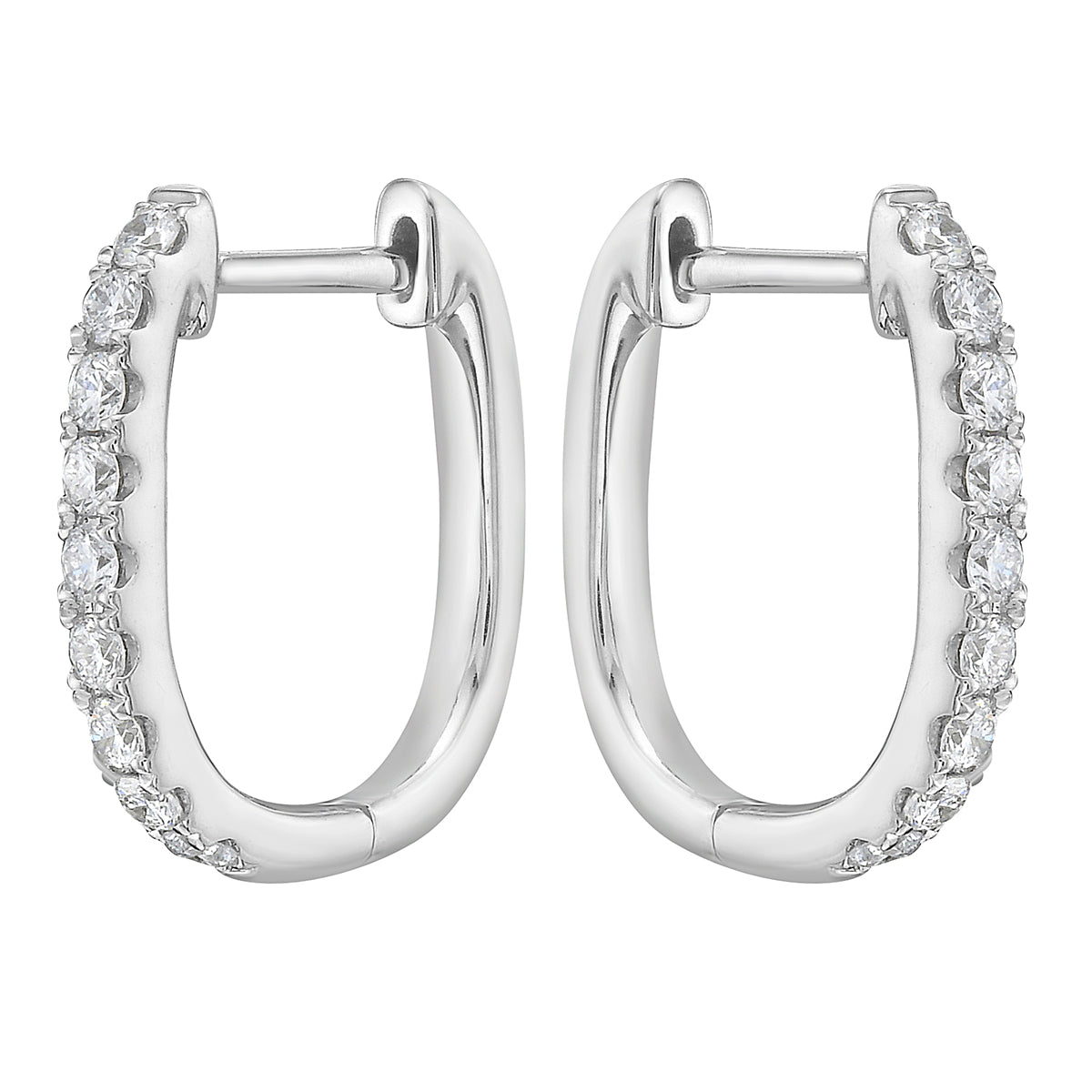 Earrings 18KW/2.3G 18RD-0.32CT