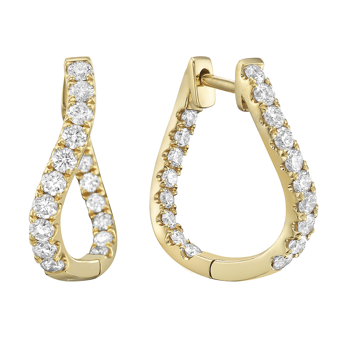 Earrings 18KW/3.2G 36RD-0.63CT