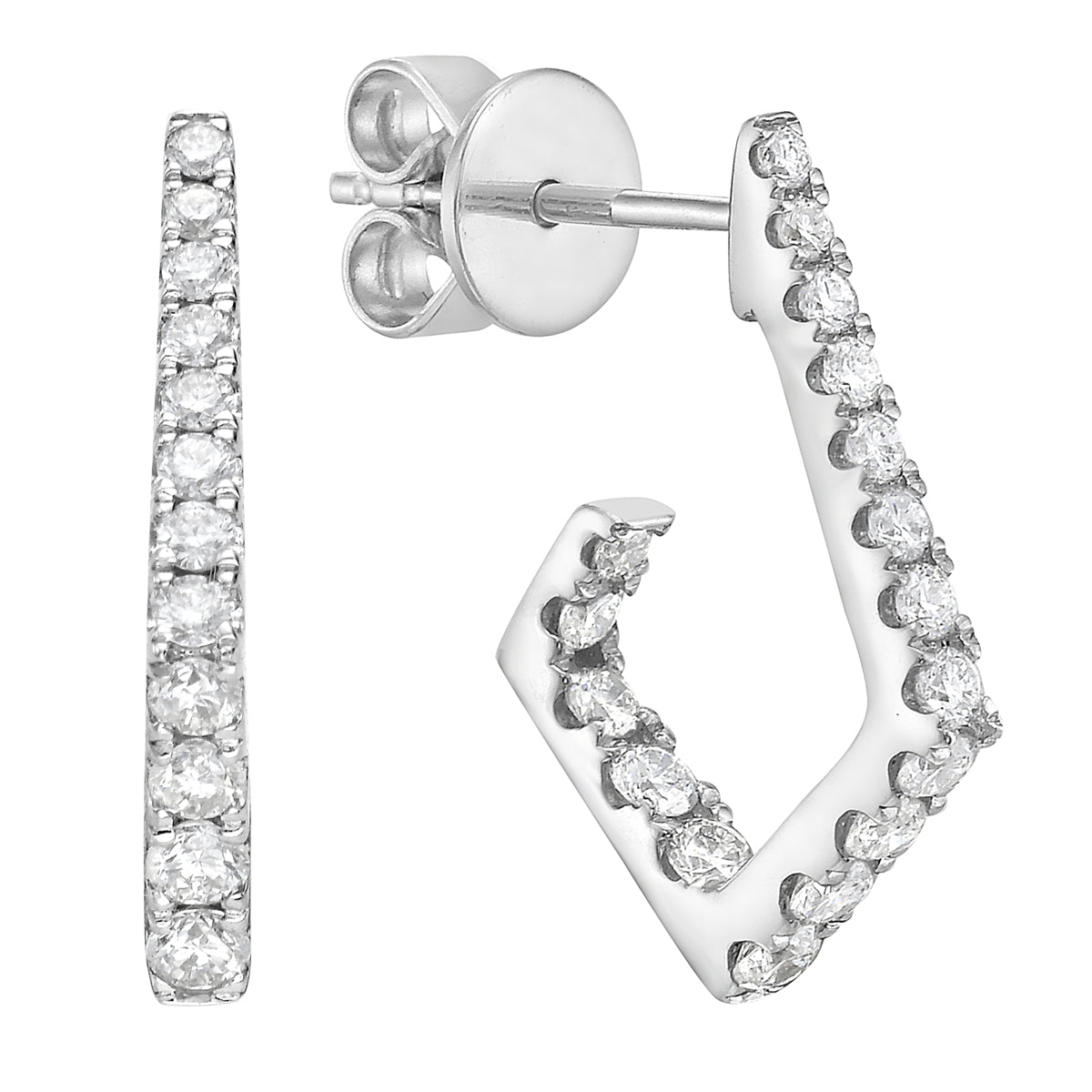 Earrings 14KW/2.0G 34RD-0.62CT