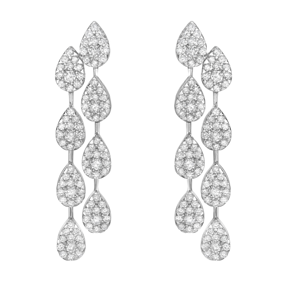 Earrings 18KW/11.1G 16RD-1.02CT 176RD-3.65CT