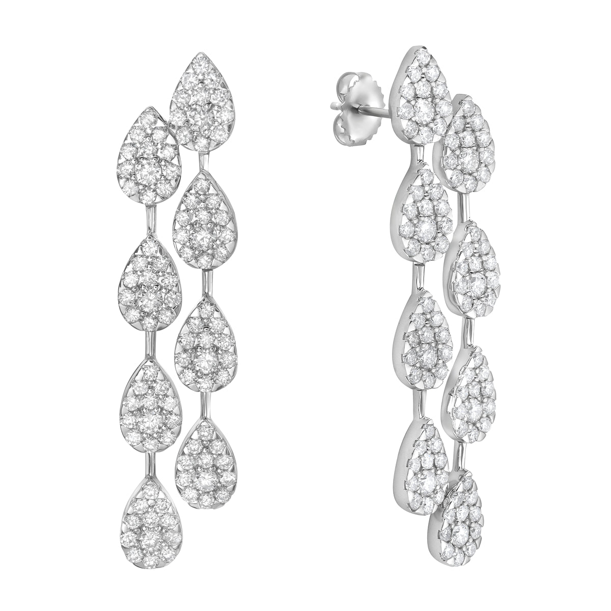 Earrings 18KW/11.1G 16RD-1.02CT 176RD-3.65CT