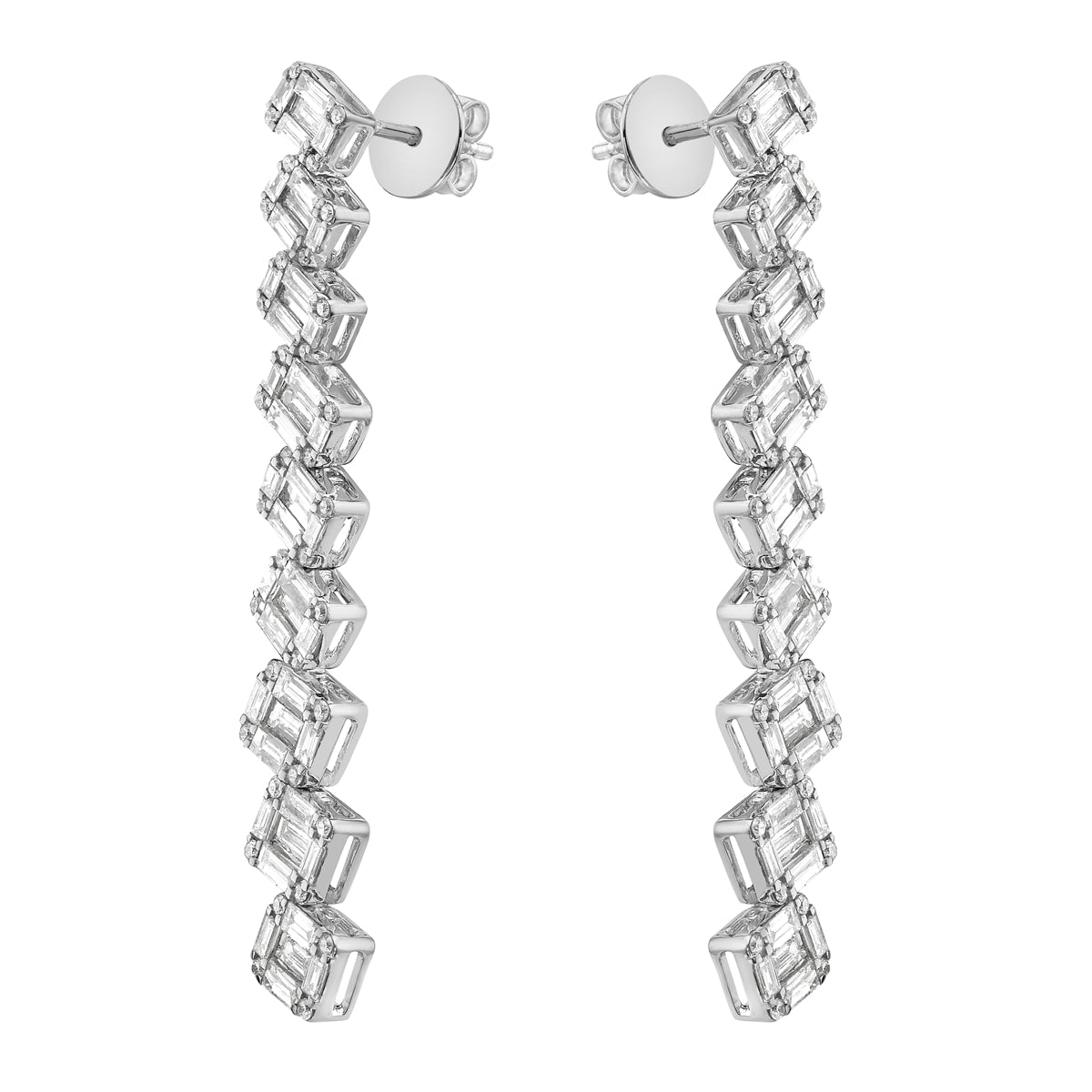 Earrings 18KW/7.3G DIA-2.95CT