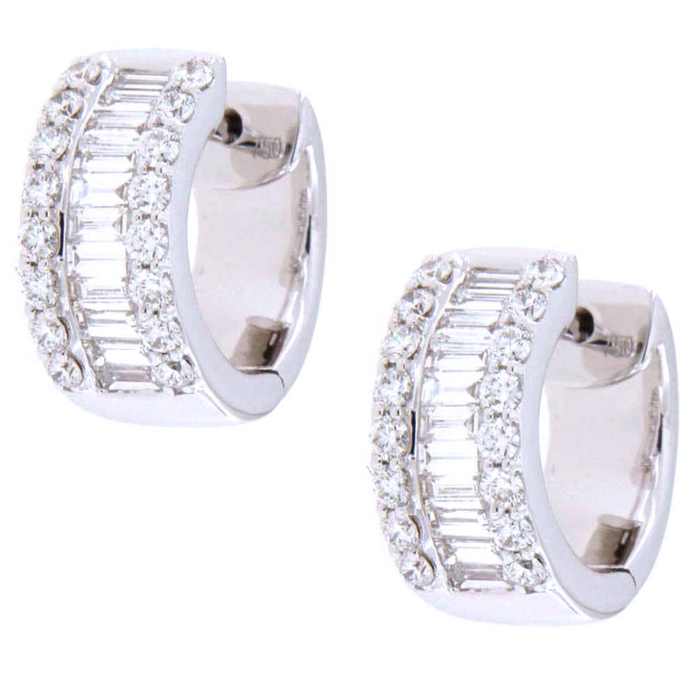 Earrings 18KW/7.46G 32RD-0.56CT 20BD-0.61CT