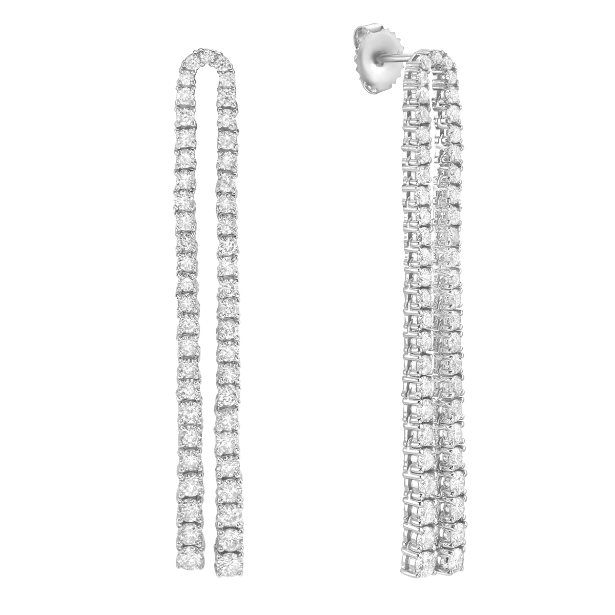 Earrings 18KW/10.0G 98RD-3.74CT