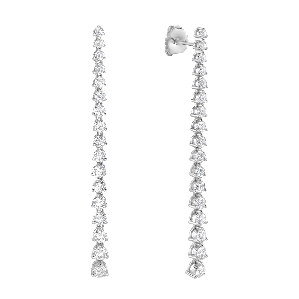 Earrings 18KW/5.0G 16RD-1.56CT 6RD-0.90CT 12RD-0.61CT