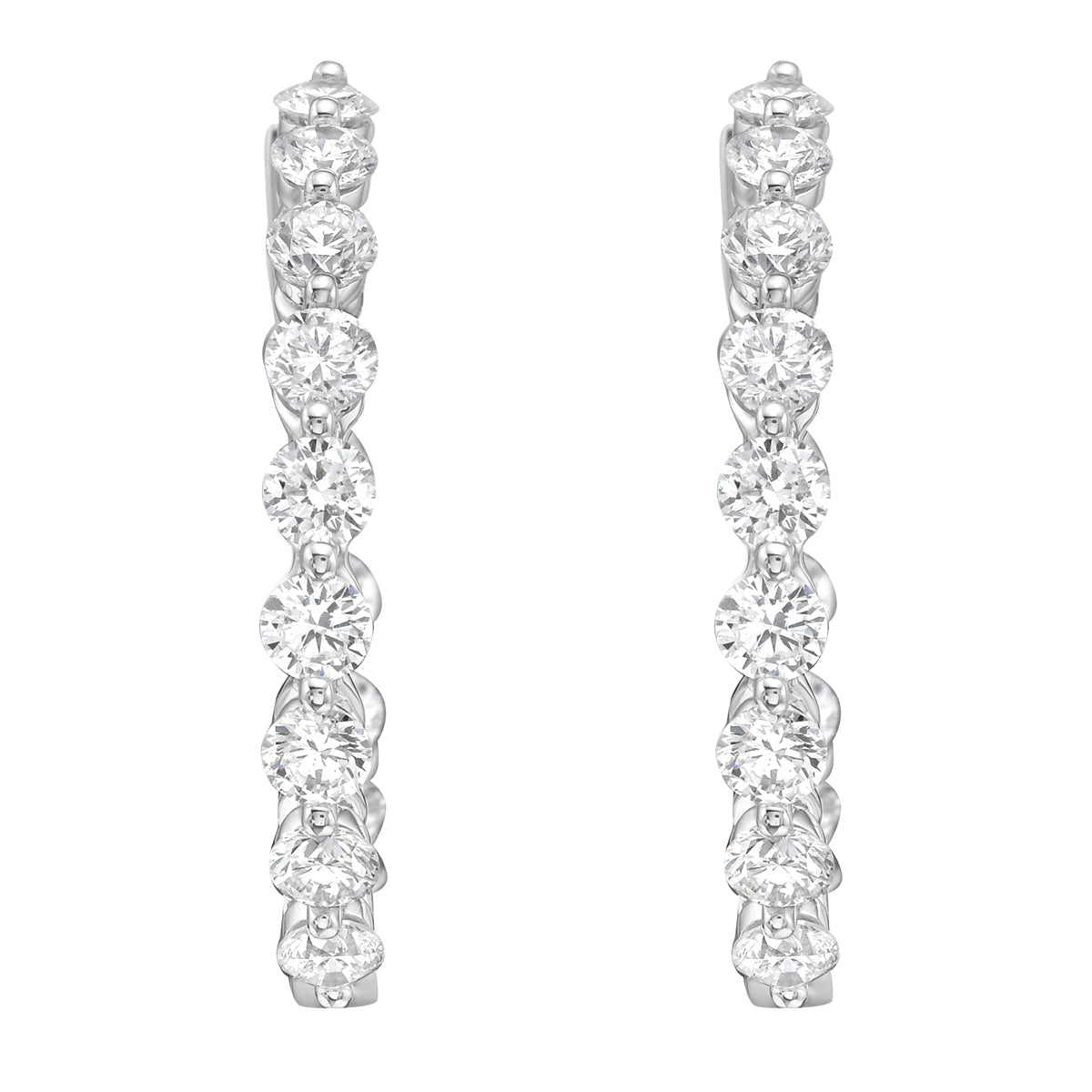 Earrings 14KW/5.6G 30RD-2.95CT