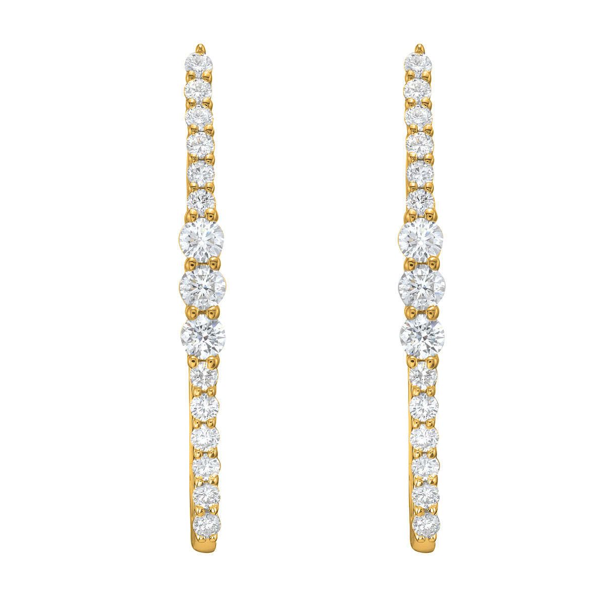 Earrings 18KY/6.6G 6RD-0.66CT 24RD-0.68CT